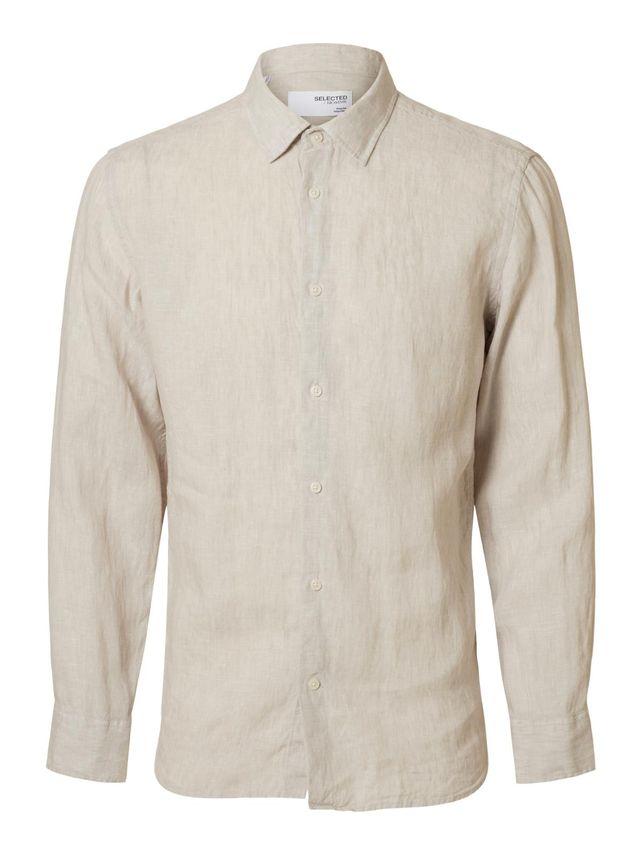 Slhregkylian Linen Shirt Ls Classic fra Selected