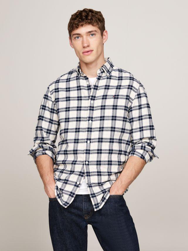 Brushed Easy Check Rf Shirt fra Tommy Hilfiger