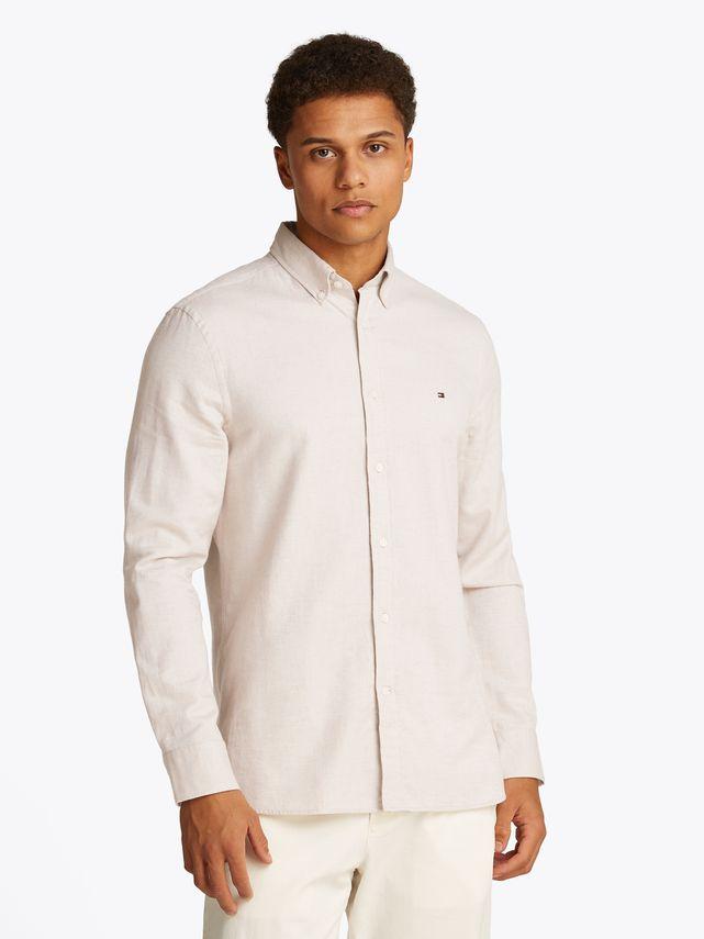 Brushed Linen Solid Sf Shirt fra Tommy Hilfiger