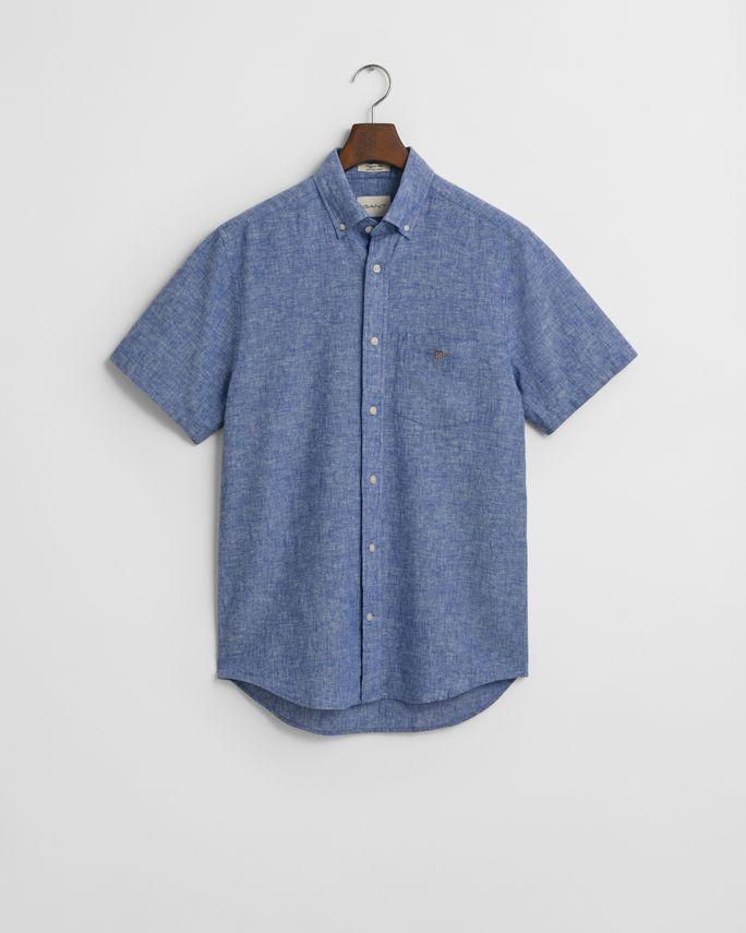 Reg Cotton Linen Ss Shirt fra Gant