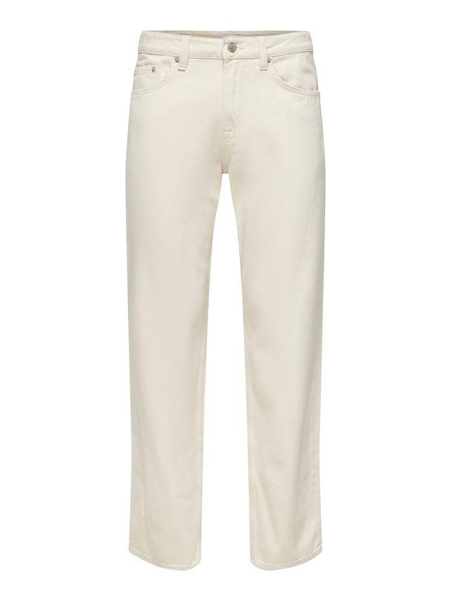 Onsedge Straight Ecru 5917 Pim Dnm fra Only & Sons