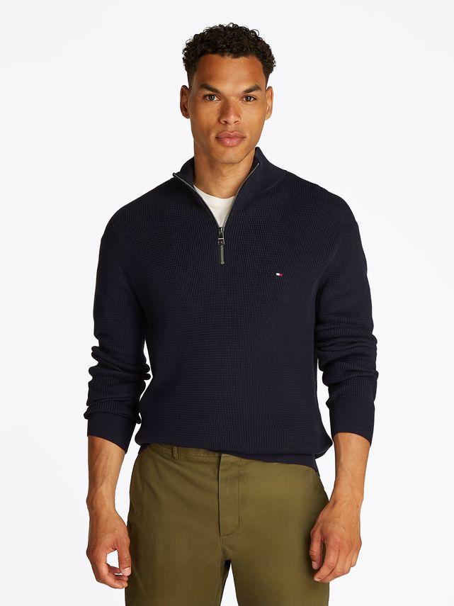 Racking Structure Zip Mock fra Tommy Hilfiger