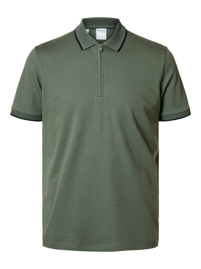 Slhfave Sport Zip Ss Polo Noos fra Selected