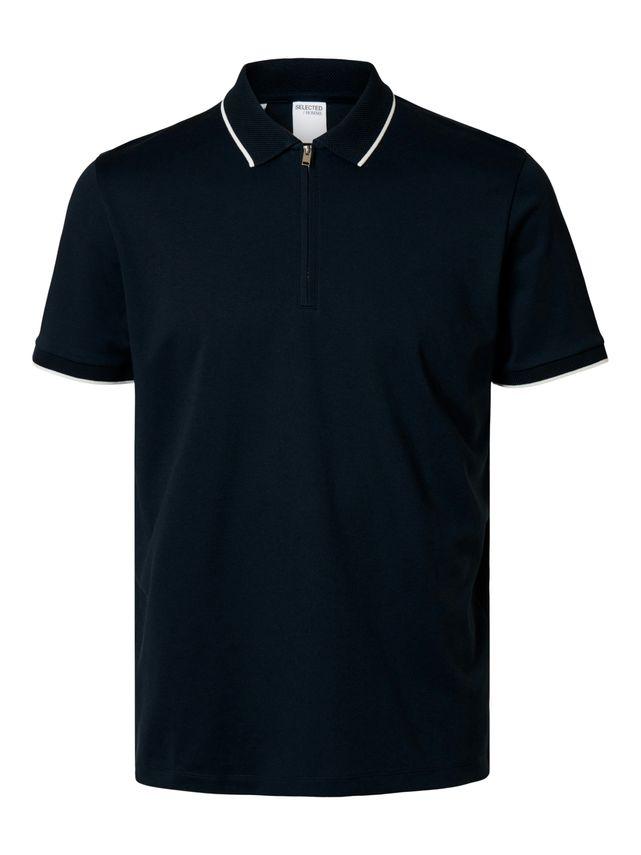 Slhfave Sport Zip Ss Polo Noos fra Selected