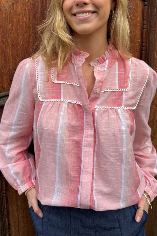 Blouse   Isabella   Pastel Pink fra Continue