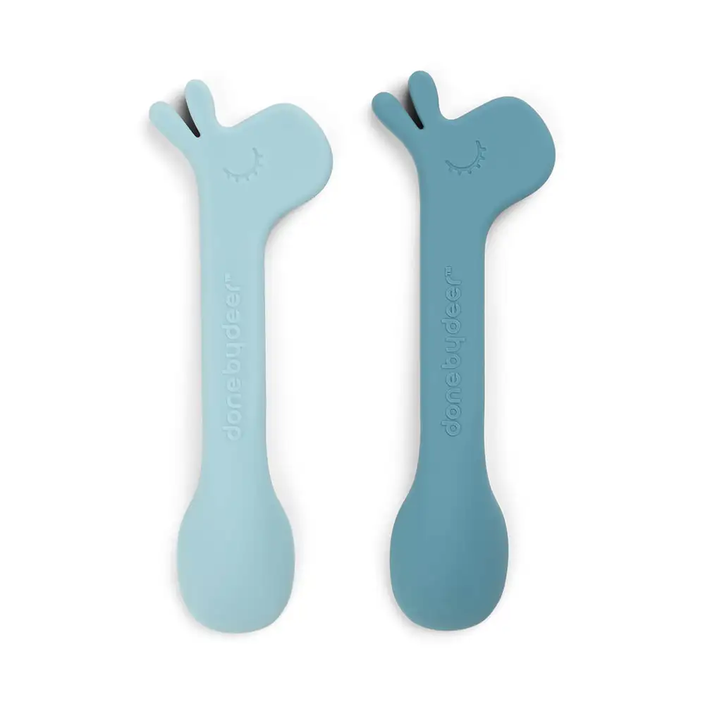 Silikone Ske 2 Stk Lalee   Blue fra Done By Deer