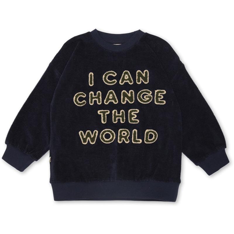 Knud Oversized Sweater   Overture Blue   68cm   6m fra That's Mine