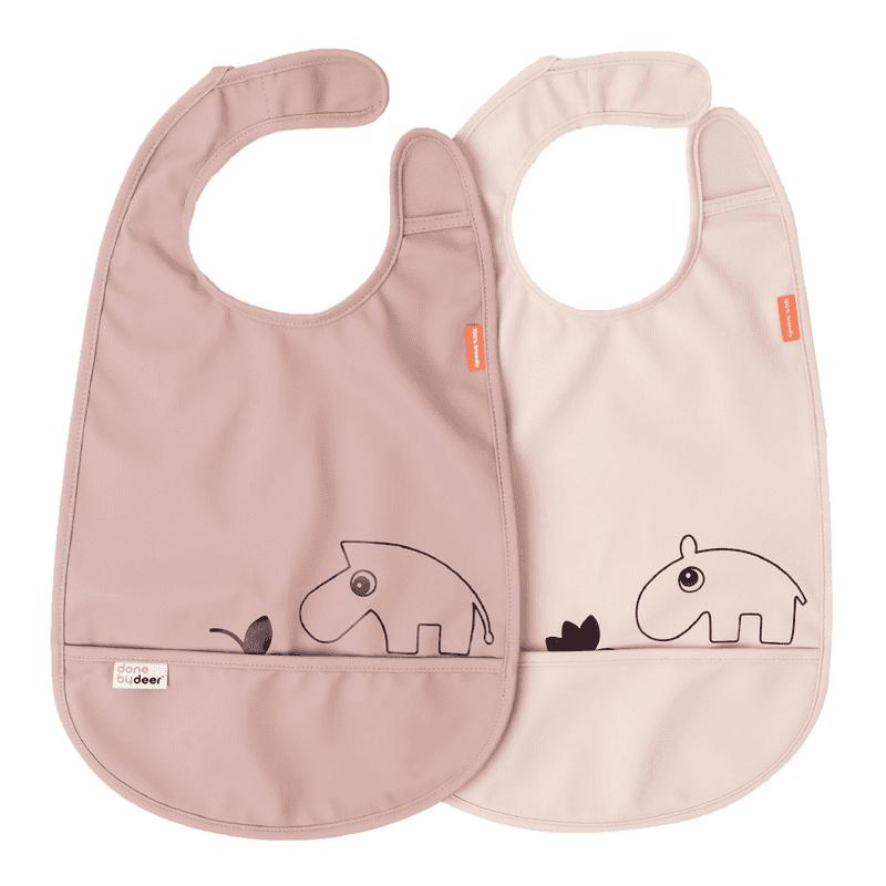 Bib W Velcro 2 Pack Deer Friends Pudder fra Done By Deer