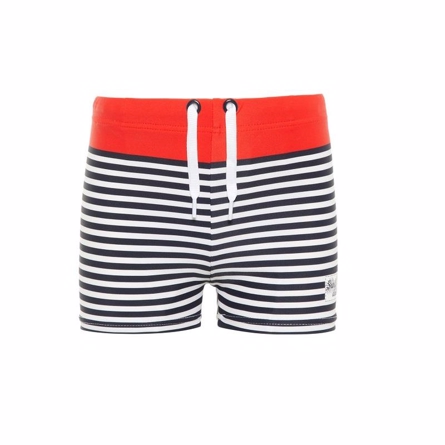 Badeshorts Striber Rød fra Name It
