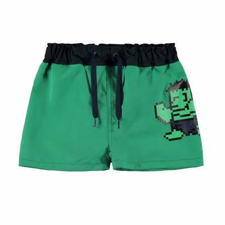 Hulk Badeshorts Arrow Green fra Name It