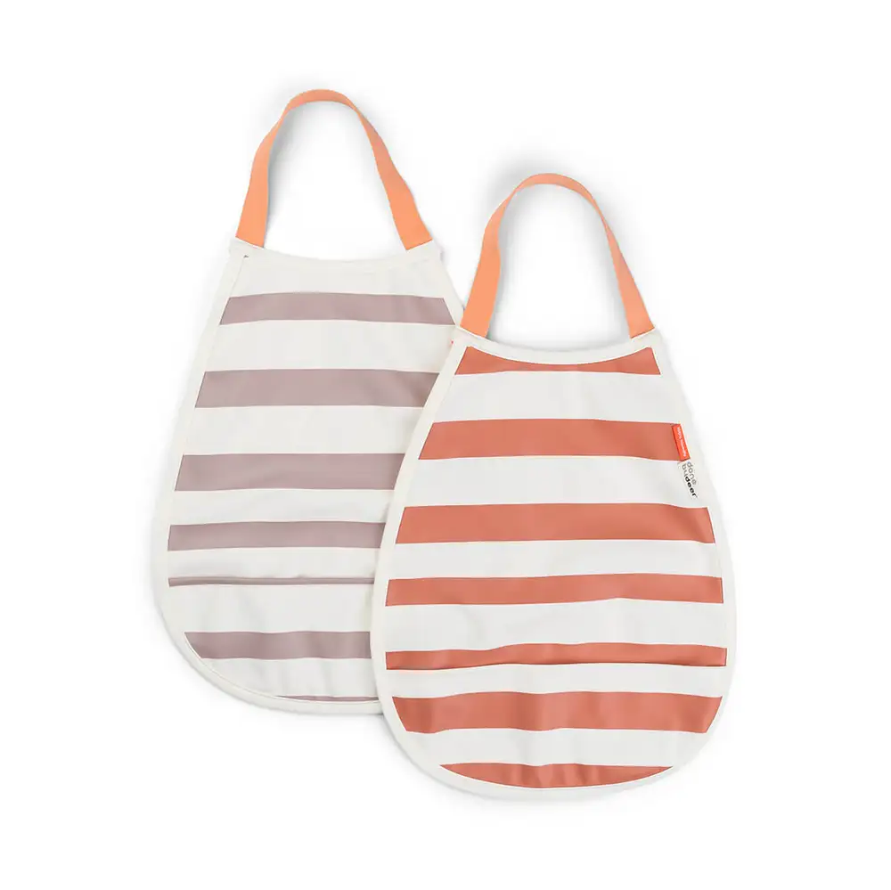 Pull Over Hagesmæk 2 Stk. Stripes   Papaya Powder fra Done By Deer