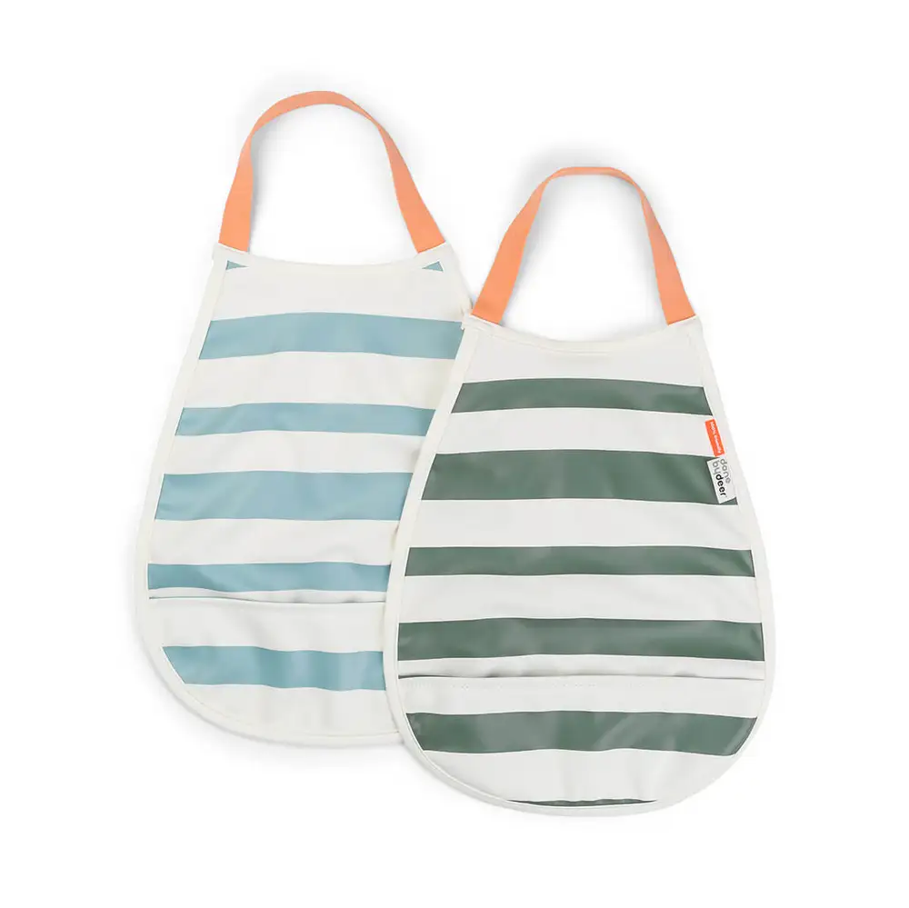 Pull Over Hagesmæk 2 Stk. Stripes   Blue Green fra Done By Deer