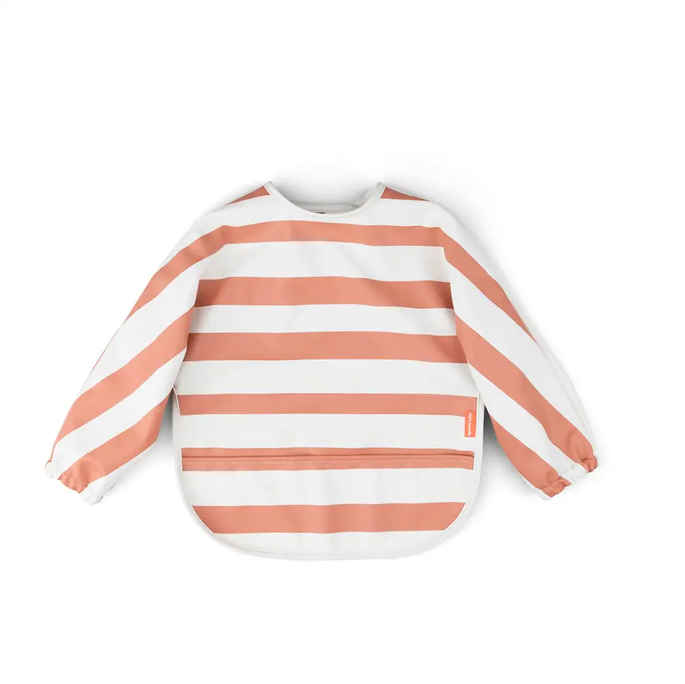 Hagesmæk M ærmer Og Lomme Stripes   Papaya fra Done By Deer