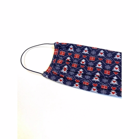 Stof Mundbind Christmas Blue fra Only