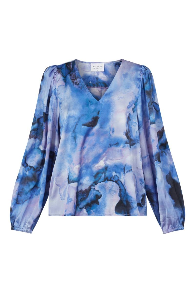 Bluse   Ventia V.ls5   Blue Marble fra Sisters Point