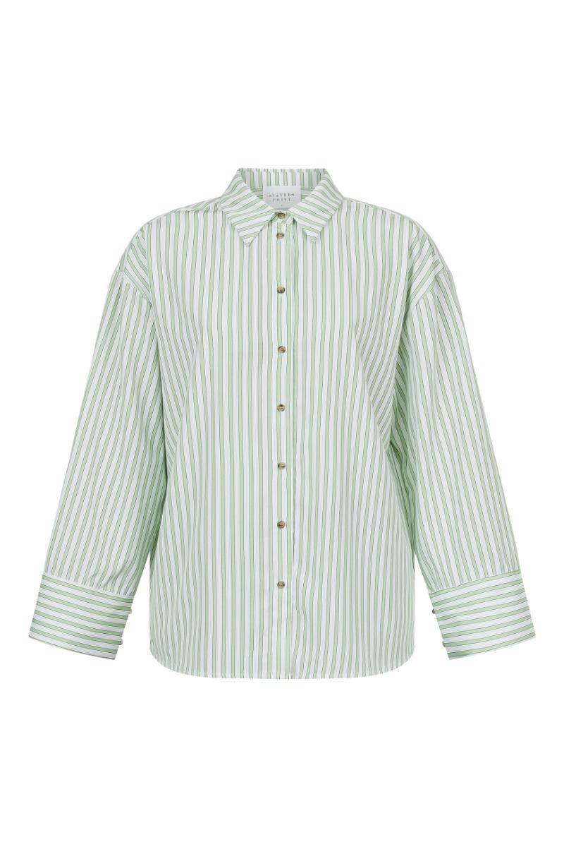 Skjorte   Viska Sh3   Summer Green Stripe fra Sisters Point