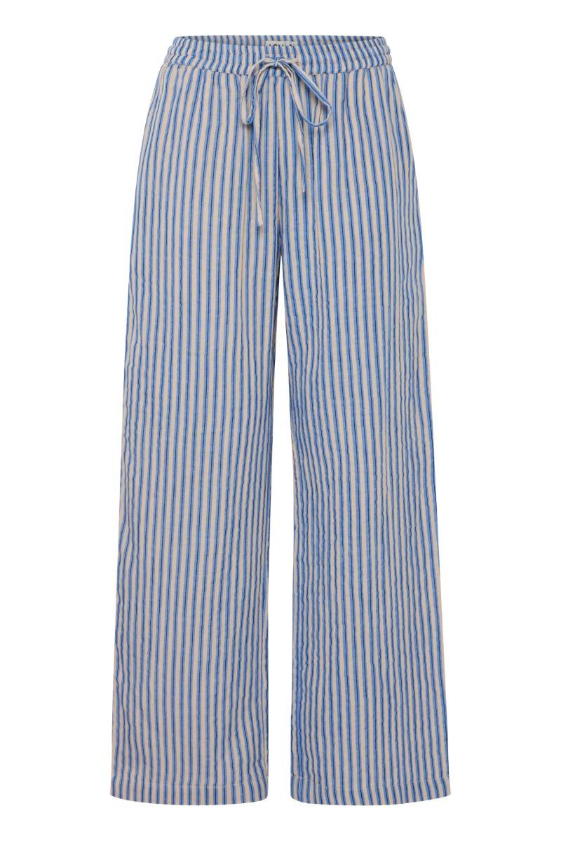 Bukser   Ia Foxa Striped Beach Pt   Della Robbia Blue Stripe (levering Midt April) fra Ichi