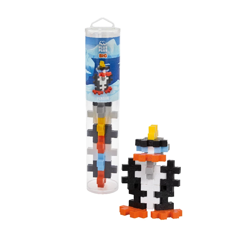Tube Plus Plus Big Tube Penguin   15 Pcs fra Plus-plus
