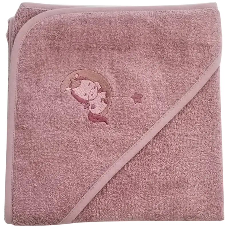 Nm Badeslag Mauve M  Hest Broderi   80x80 Cm fra Nørgaard Madsen