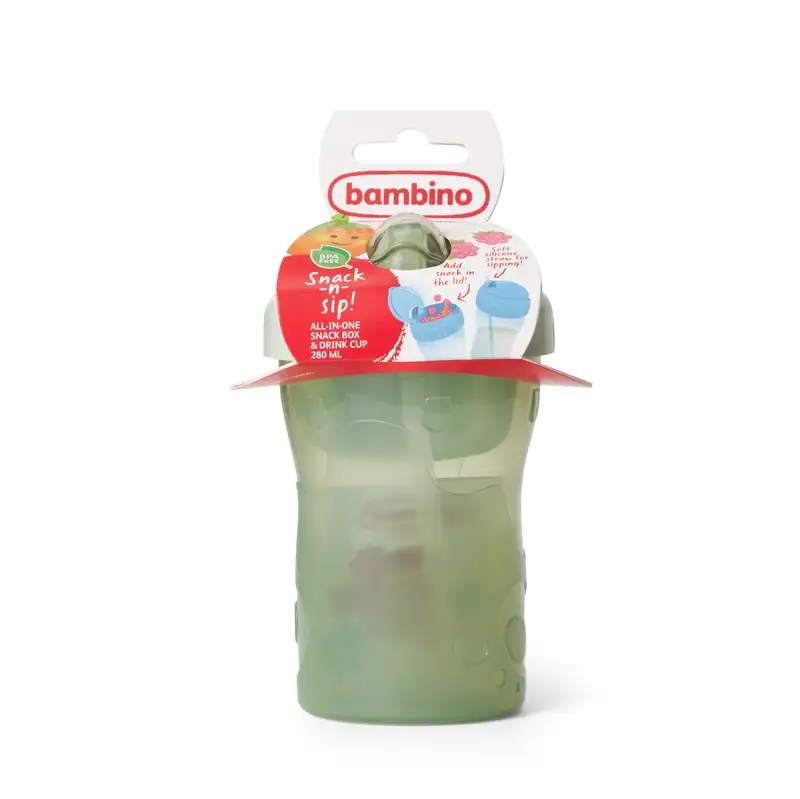 Snack & Sip Cup Grøn fra Bambino