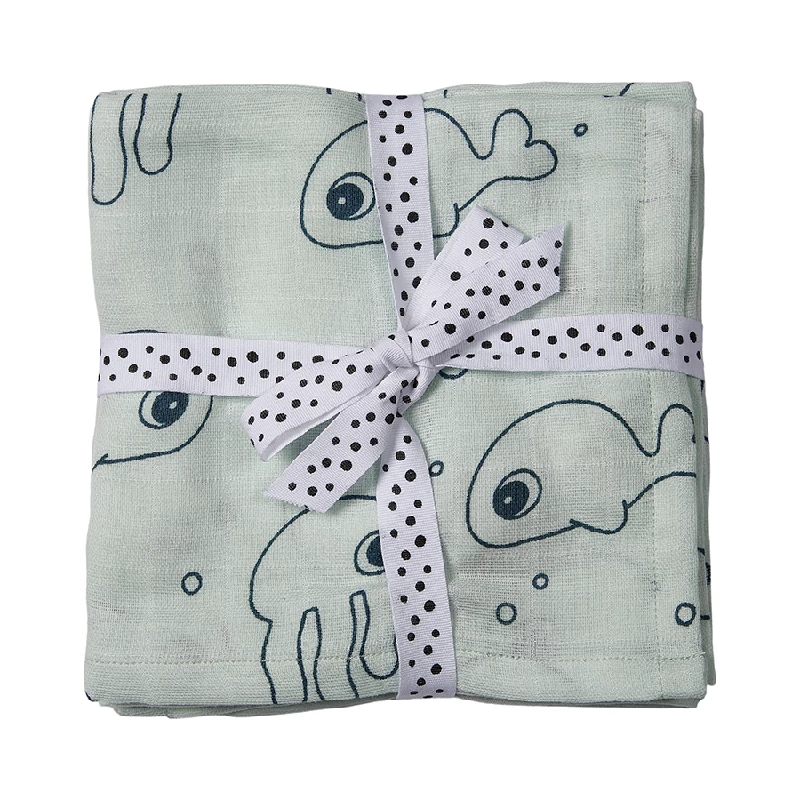 Stofble 2 Stk. Sea Friends Blå fra Done By Deer