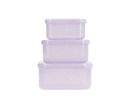 3 Pak Madkasser Glitter Lilla fra Tutete
