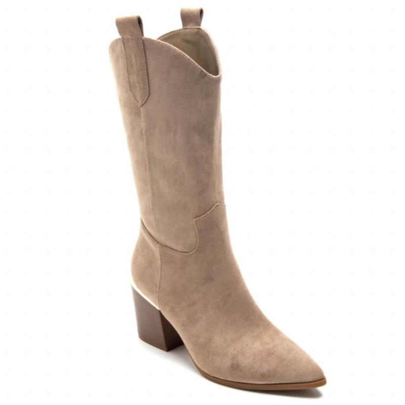 Astrid Dame Cowboystøvler 9600   Kaki fra Shoes
