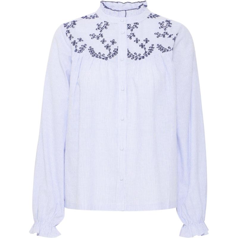 Dame Bluse Byimogen   Silver Lake Blue Mix fra B.young