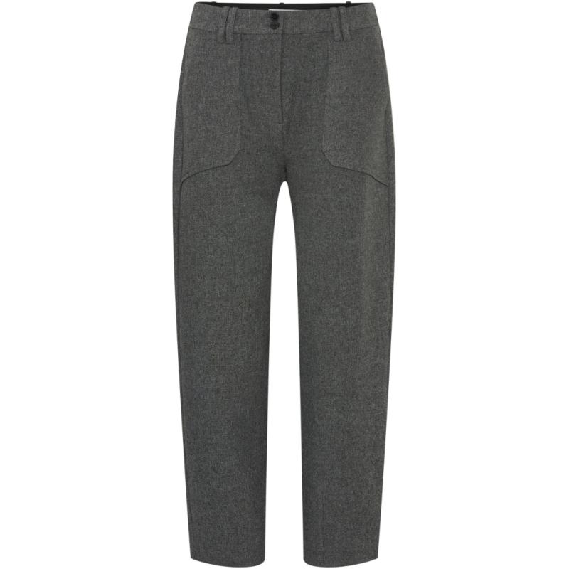 Dame Bukser Byetona   Mid Grey Melange fra B.young