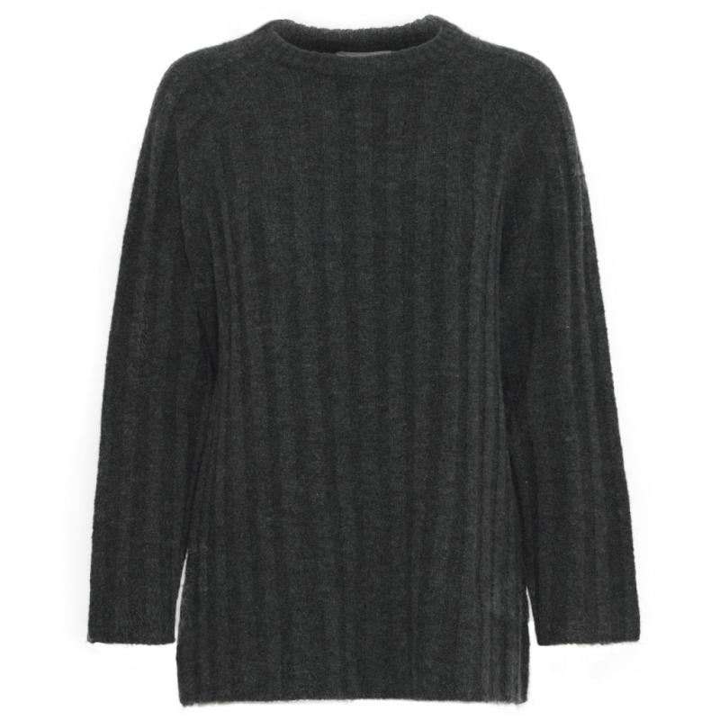 Dame Strik Bymarianne   Dark Grey Melange fra B.young