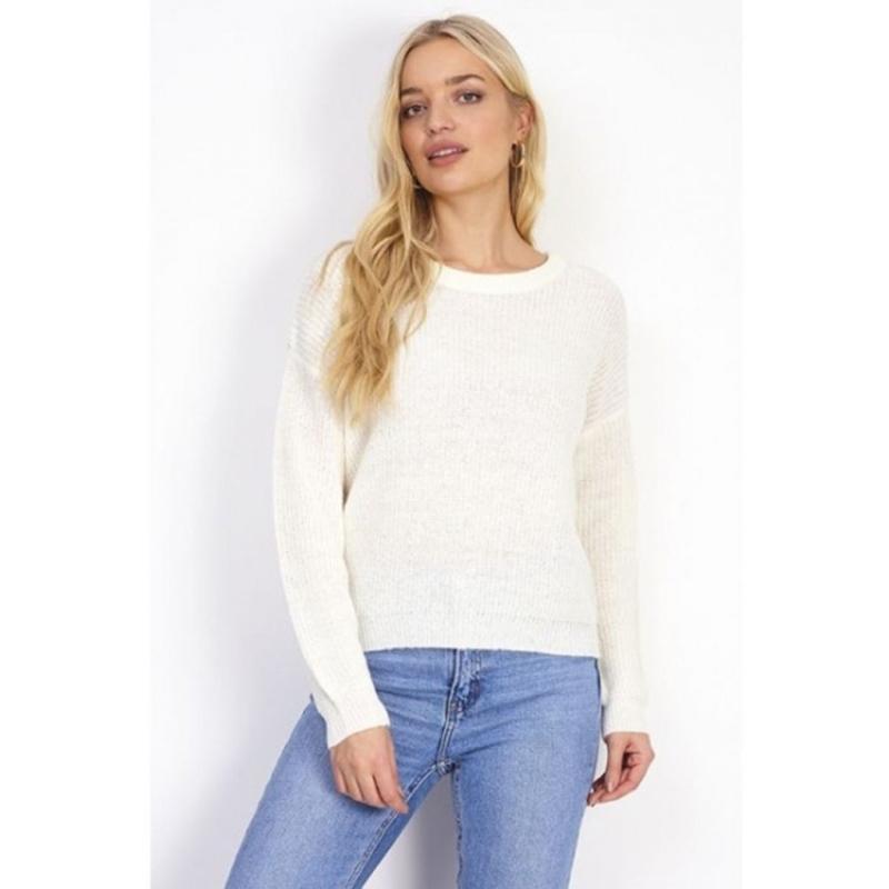 Brave Soul Dame Strik Trøje Lk 230willow   Off White fra Marta Du Chateau