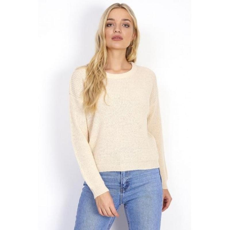Brave Soul Dame Strik Trøje Lk 230willowa   Beige fra Marta Du Chateau