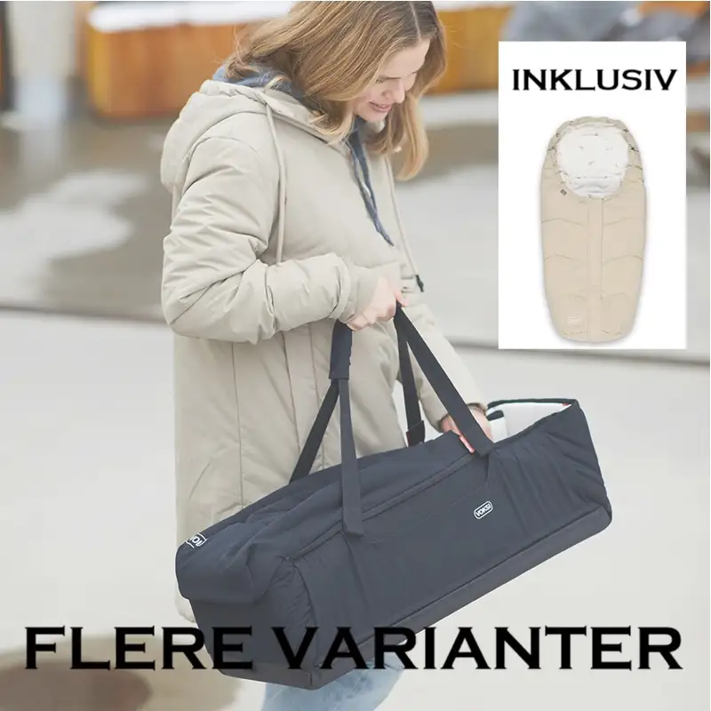 Carry Me Inkl. Move Light   Black Cream   Misty Green Wings fra Voksi