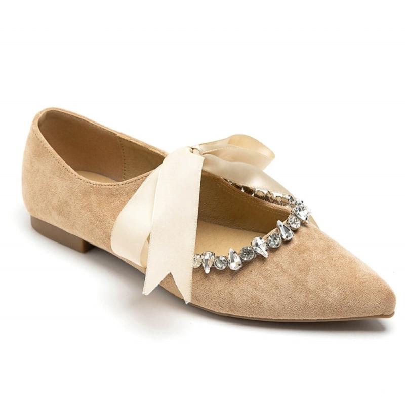 Lisa Dame Ballerinaer 8080   Camel fra Shoes