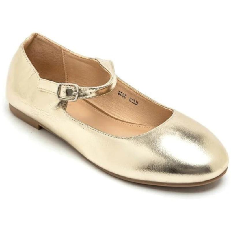 Sisse Dame Ballerinasko 8090   Gold fra Shoes