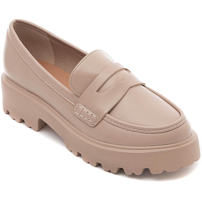 Dame Loafers 3976   Beige fra Shoes