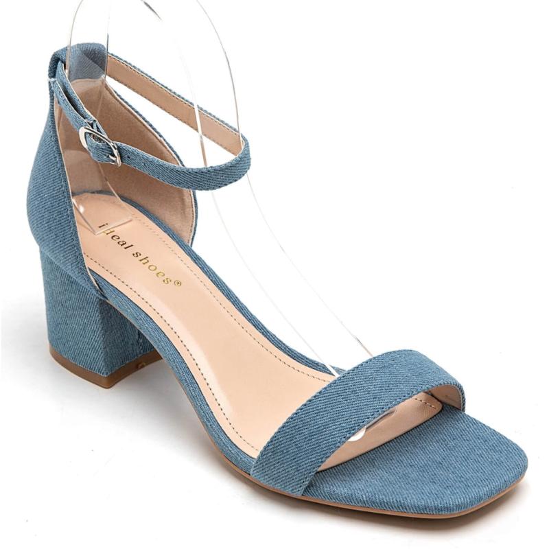 Edera Dame Stiletter Med Blokhæl 6894   Jeans fra Shoes
