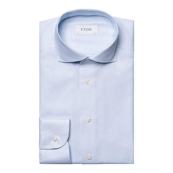 Melange Semi Solid Fine Twill Shirt fra Eton