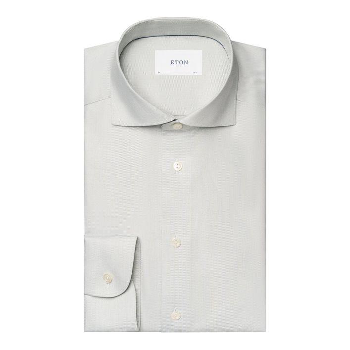 Melange Semi Solid Fine Twill Shirt fra Eton