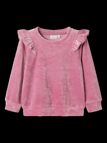 Sweatshirt Velour Rille Mauve Orchid fra Name It