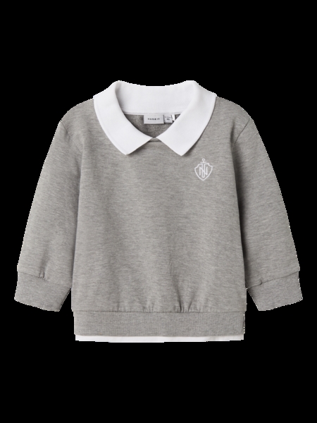 Polo Sweatshirt Ron Grey Melange fra Name It