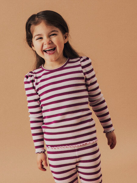 Glimmer Rib Bluse Balisa Boysenberry fra Name It
