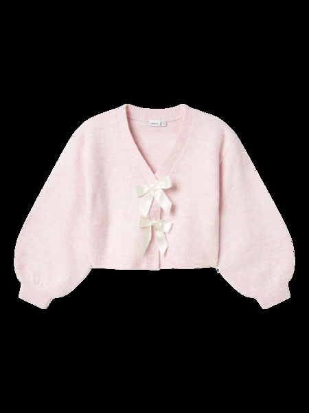 Sløjfe Cardigan Rina Parfait Pink fra Name It