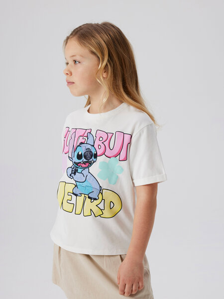 Stitch T Shirt Fana Cloud Dancer fra Name It