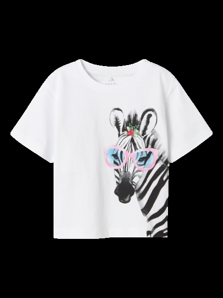 T Shirt Votea Bright White Zebra fra Name It