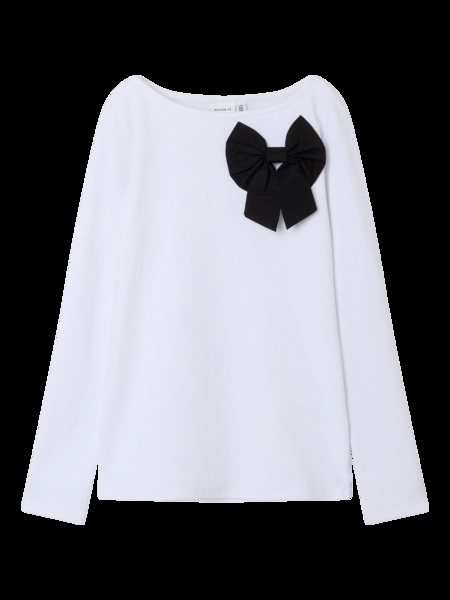 Sløjfe Bluse Nirine Bright White fra Name It