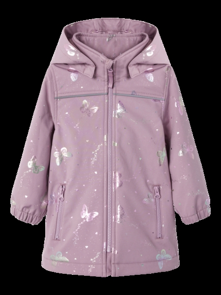 Lang Folie Softshell Jakke Alfa08 Elderberry fra Name It