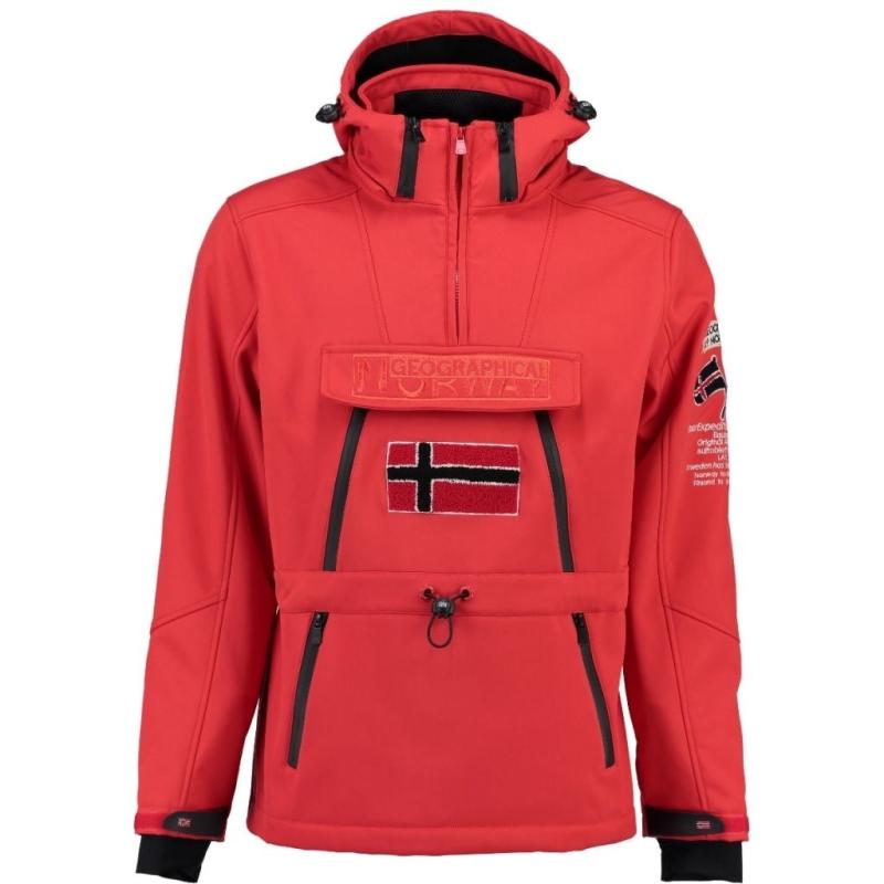 Herre Anorak Softshell Jakke Tuilding   Red fra Geographical Norway