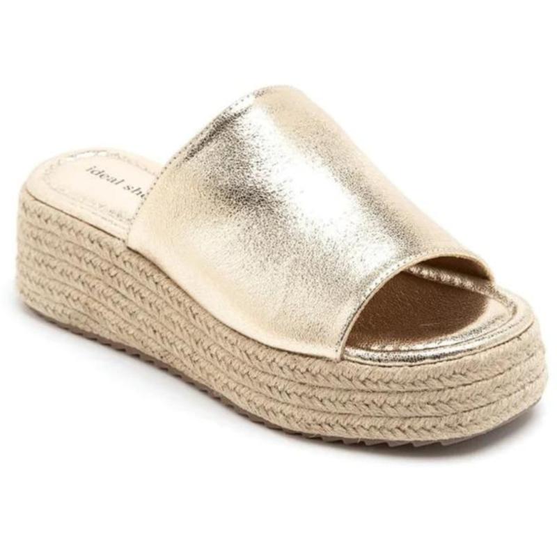 Hailey Plateau Sandaler 5937   Gold fra Shoes