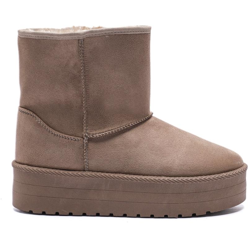 Tulle Dame Bamsestøvler 6432   Kaki fra Shoes